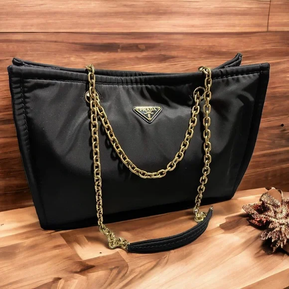 🔥 NWT! PRADA Tessuto Chain Tote W/ Authenticity Card and Dust-bag! - Picture 11 of 16